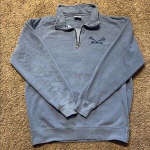 Men's Blue Quarter-Zip Lacrosse Sweater